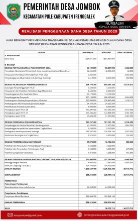 Realisasi Penggunaan Dana Desa Tahun Anggaran 2025